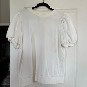 White Puff Sleeve Top